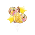 Yellow princess balloon bouquet with Belle theme for birthday from Parte Haus party supply store in Bethesda MD