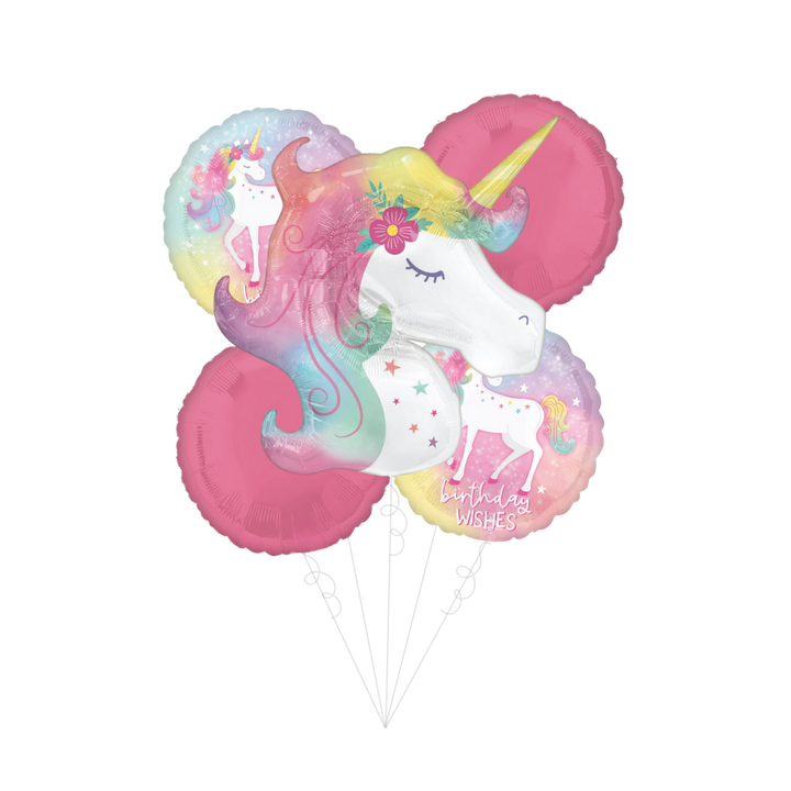 Enchanted Unicorn Foil Balloon Bundle