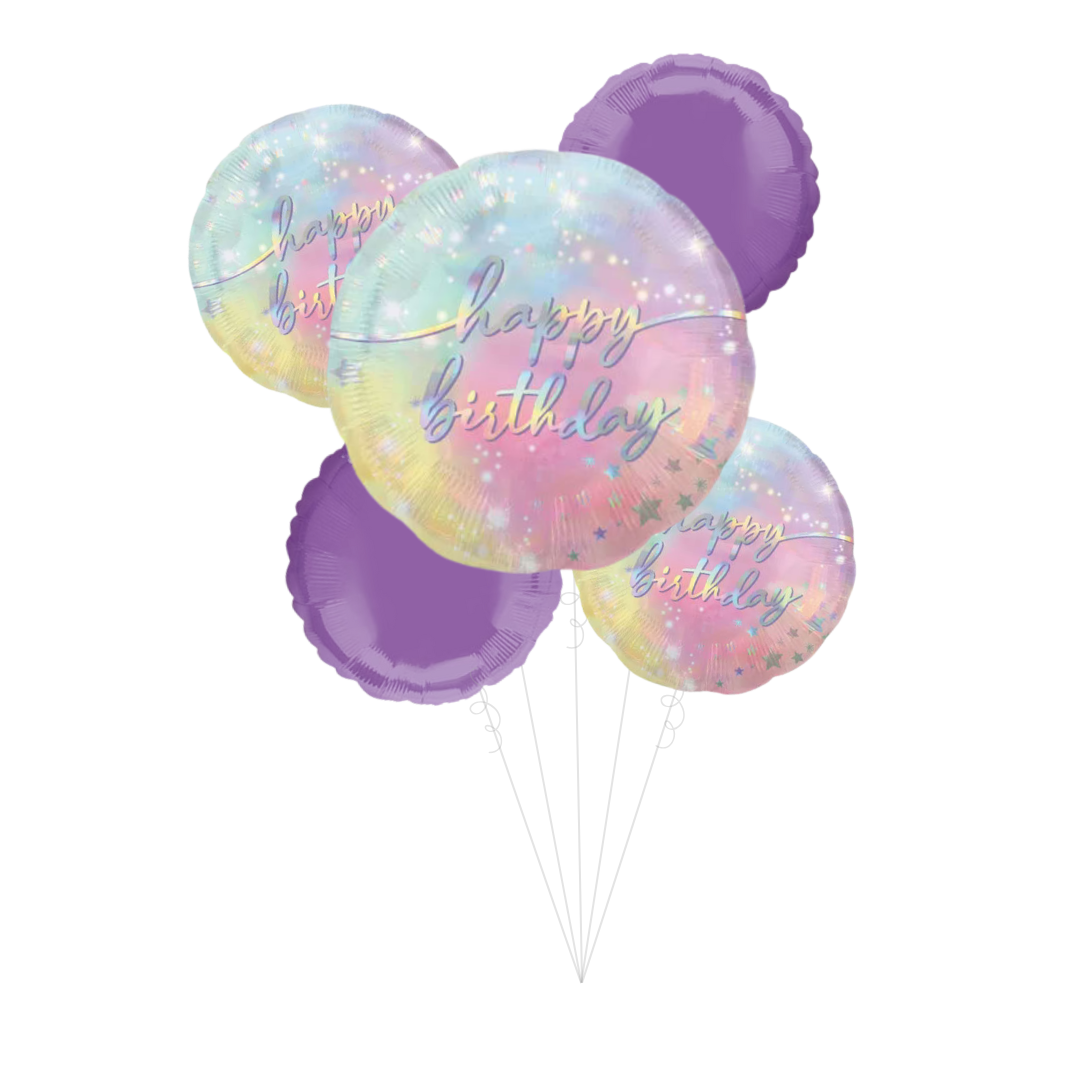 Luminous Birthday Foil Balloon Bundle