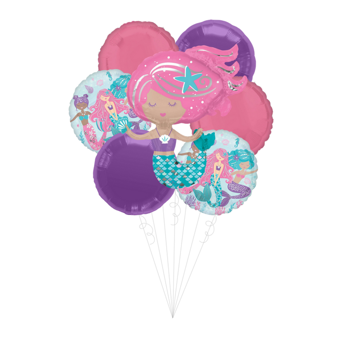Shimmering Mermaid Foil Balloon Bundle