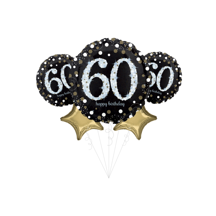 Sparkling Celebration 60th Birthday Foil Balloon Bundle