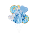 Blue Cinderella balloon bouquet with heart shapes princess birthday theme from Parte Haus party supply store in Bethesda MD