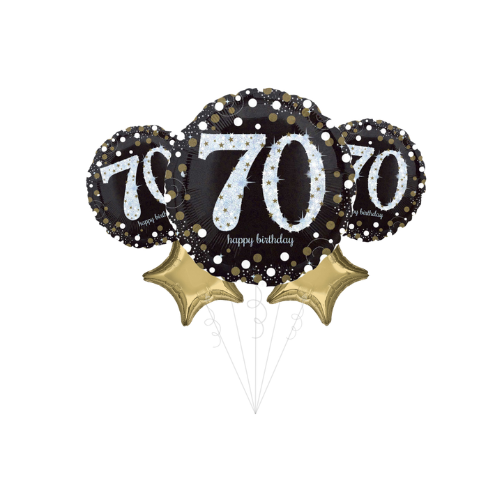 Sparkling Celebration 70th Birthday Foil Balloon Bundle