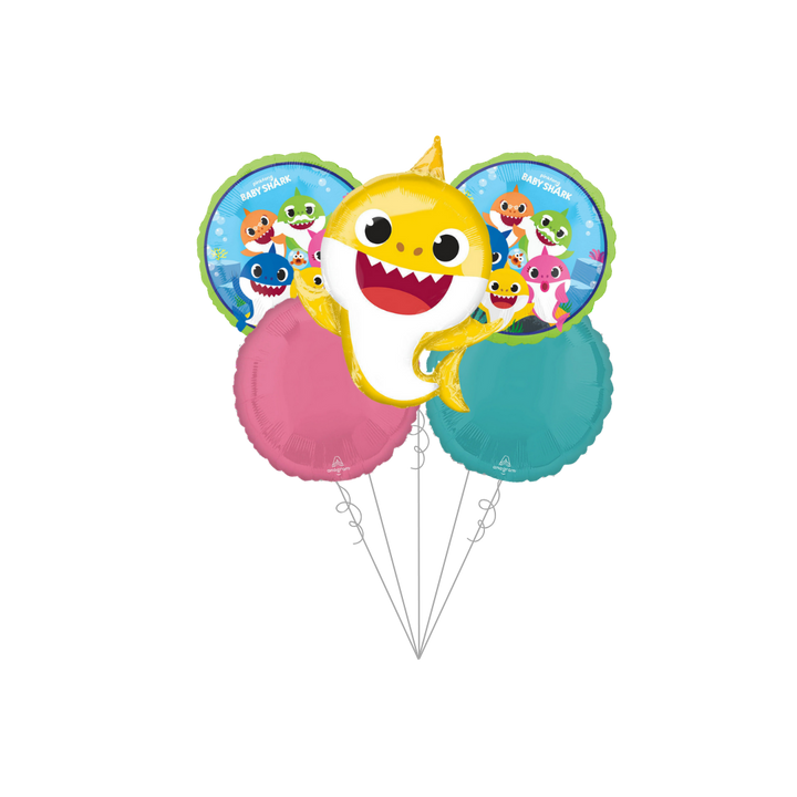 Premium Baby Shark Foil Balloon Bundle with Balloon Weight