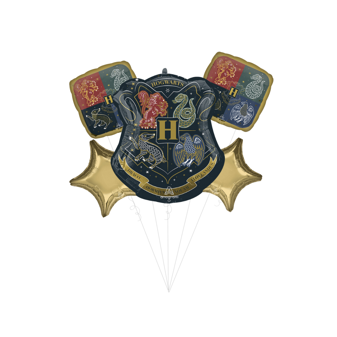 Harry Potter Hogwarts House Crest Foil Balloon Bundle