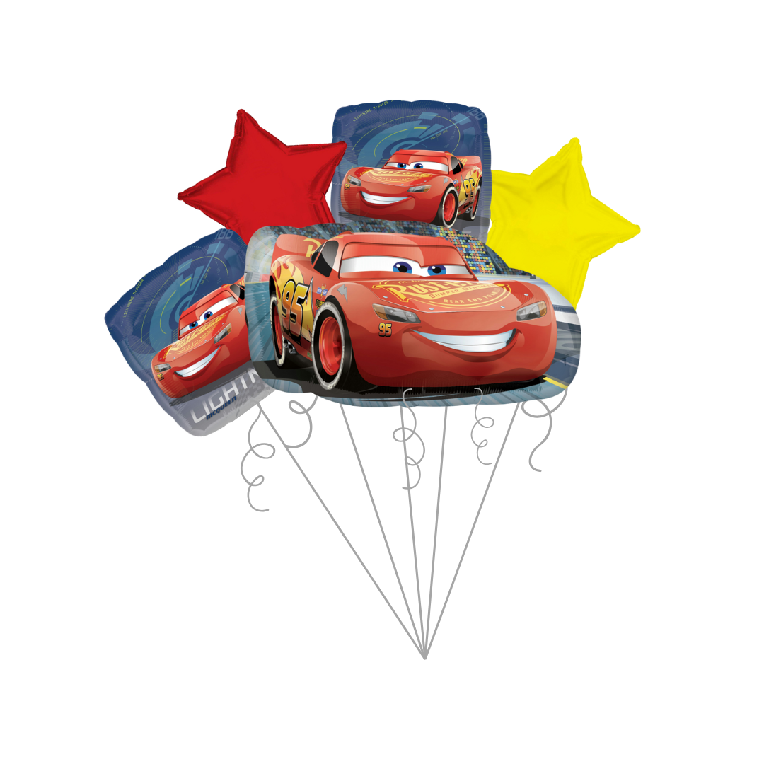 Premium Cars 3 Foil Balloon Bundle with Balloon Weight