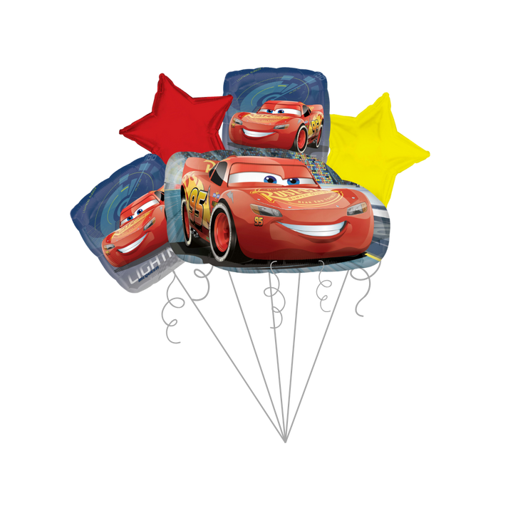 Premium Cars 3 Foil Balloon Bundle with Balloon Weight