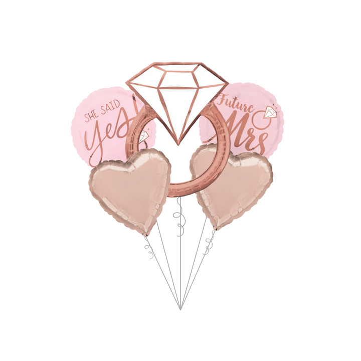 "Future Mrs" and "She Said Yes!" Engagement Foil Balloon Bundle