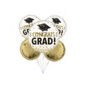 Gold Glitter Congrats Grad Basic Balloon Bundle