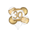 Golden Age 30th Birthday Basic  Balloon Bundle