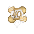 Golden Age 40th Birthday Basic Balloon Bundle