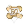 Golden Age 50th Birthday Basic Balloon Bundle