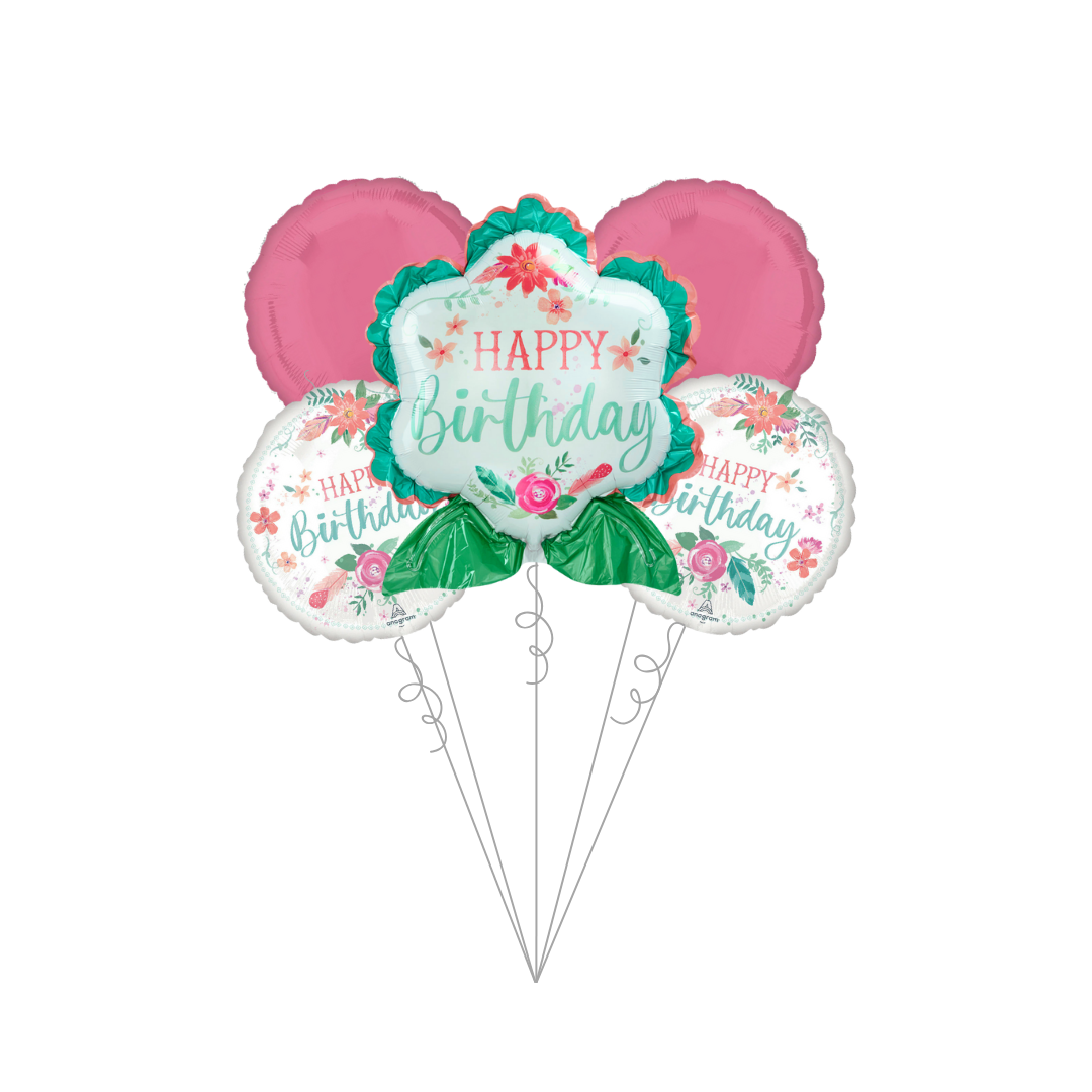 Premium Free Spirit Foil Balloon Bundle with Balloon Weight