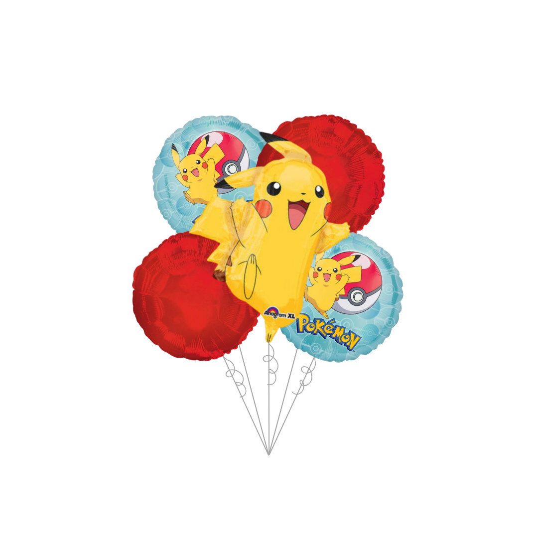 Premium Pikachu Foil Balloon Bundle with Balloon Weight - Pokémon