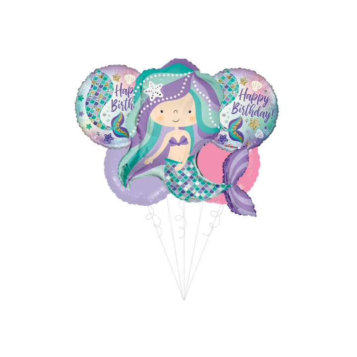 Purple Mermaid Foil Balloon Bundle