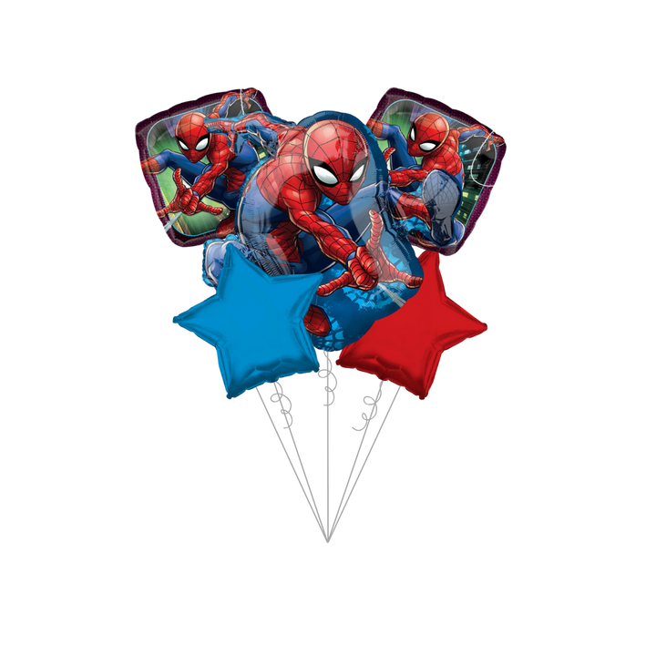 Premium Spider-Man Webbed Wonder Foil Balloon Bundle with Balloon Weight