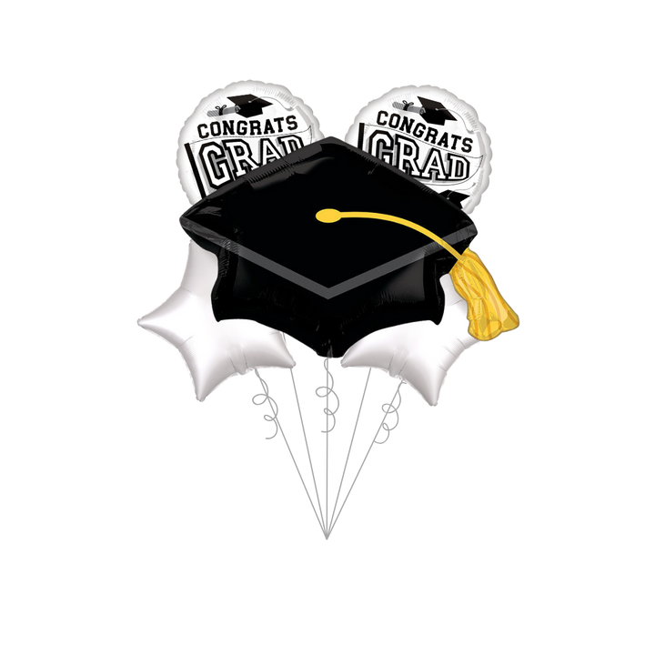 White Graduation School Colors Be True to Your School Balloon Bundle