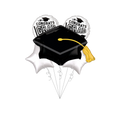 White "Congrats Grad" Basic  Balloon Bundle