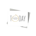 White modern anniversary greeting card with gold and black lettering romantic theme from Parte Haus party supply store in Bethesda MD