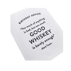 White letterpress birthday greeting card with whiskey quote birthday theme from Parte Haus party supply store in Bethesda Maryland