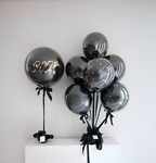 Black & Gold Elegance Personalized Balloons