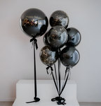 Black & Gold Elegance Personalized Balloons