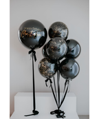 Black & Gold Elegance Personalized Balloons