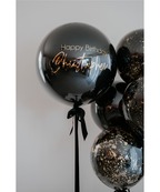 Black & Gold Elegance Personalized Balloons