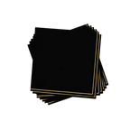 Black with gold stripe cocktail napkins elegant modern design from Parte Haus party supply store in Bethesda MD