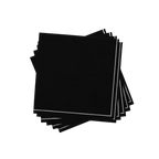 Black with silver stripe cocktail paper napkins elegant design from Parte Haus party supply store in Bethesda MD.