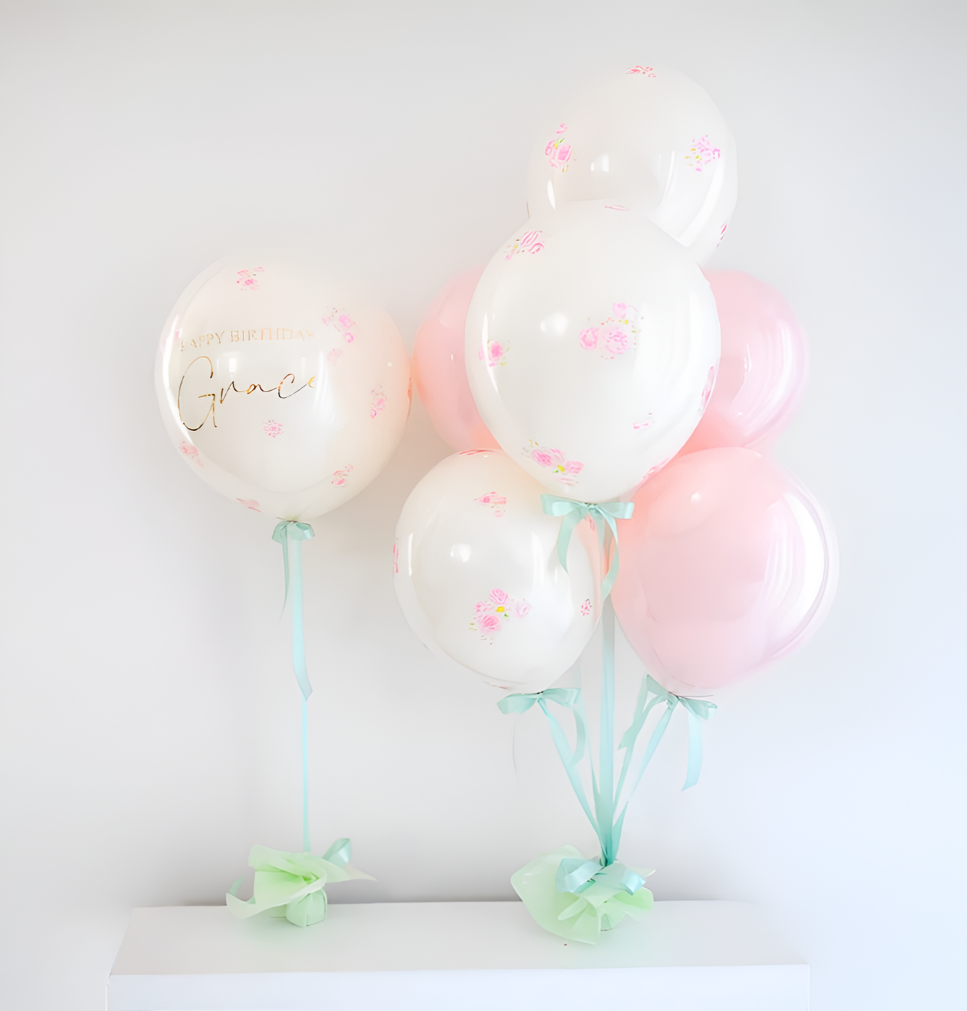 Blossom Pastel Garden Personalized Balloons