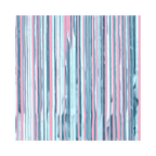 Matte blue foil curtain with pink and light blue stripes for birthday from Parte Haus party supply store in Bethesda MD
