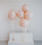Rose Gold Blush Personalized Balloons