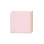 Blush with gold stripe paper cocktail napkins elegant for celebrations from Parte Haus party supply store in Bethesda MD
