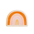 Boho rainbow large plate with orange and pink arches birthday theme from Parte Haus party supply store in Bethesda Maryland
