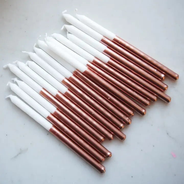 Bronze Metallic Dip Candle Set - 16 pk