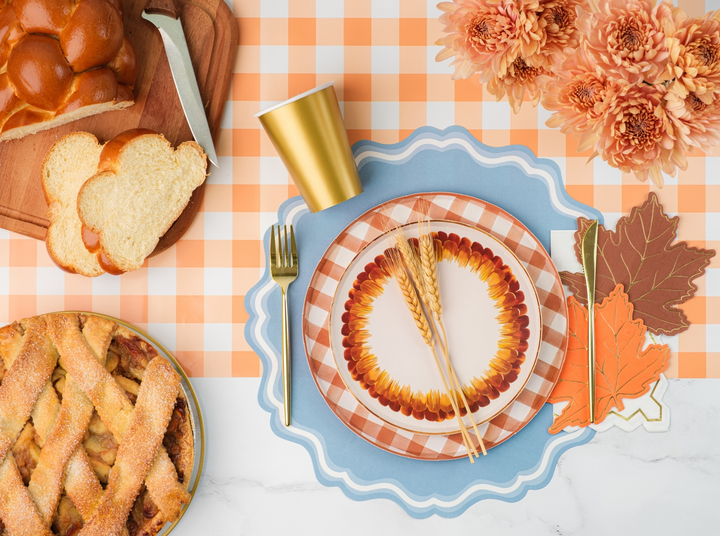 Brown and Orange Autumn Leaf Shaped Cocktail Napkins