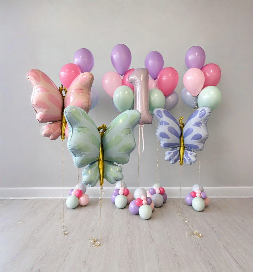 Butterfly Garden Birthday Balloon Bundle