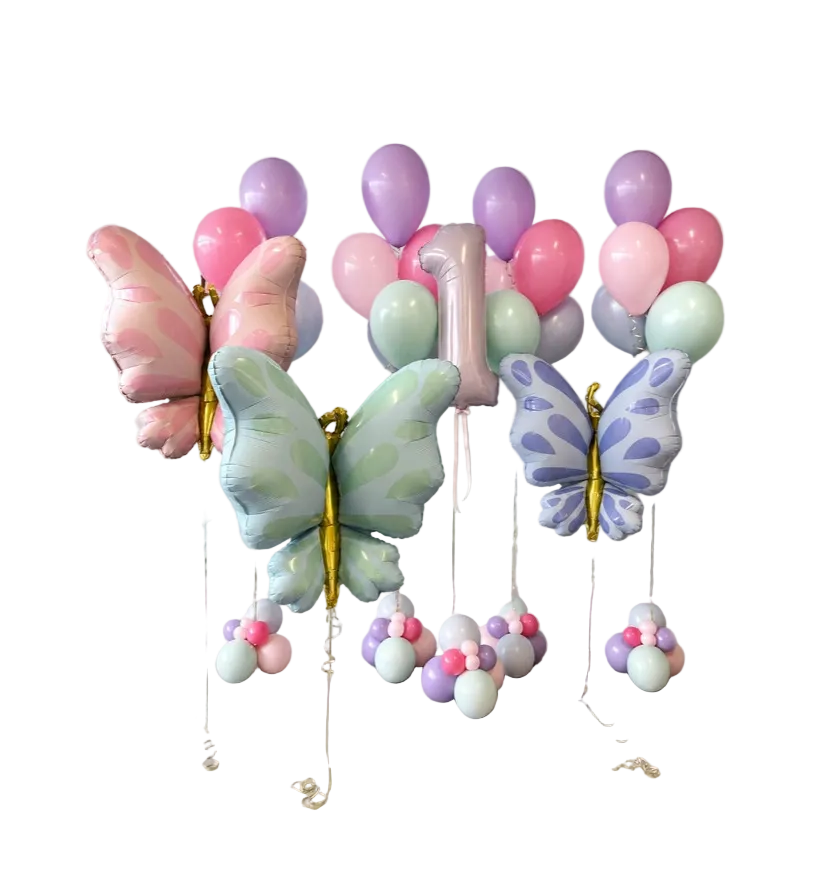 Butterfly Garden Birthday Balloon Bundle
