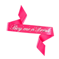 Pink Buy Me A Drink sash with silver stars bachelorette theme from Parte Haus party supply store in Bethesda Maryland