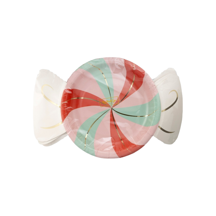 Pink, Red, and Mint Candy Shaped Large Plate