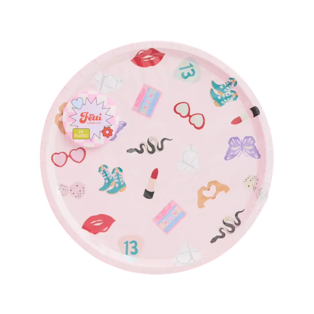 Pink Taylor Swift Era Large Paper Dinner Plates