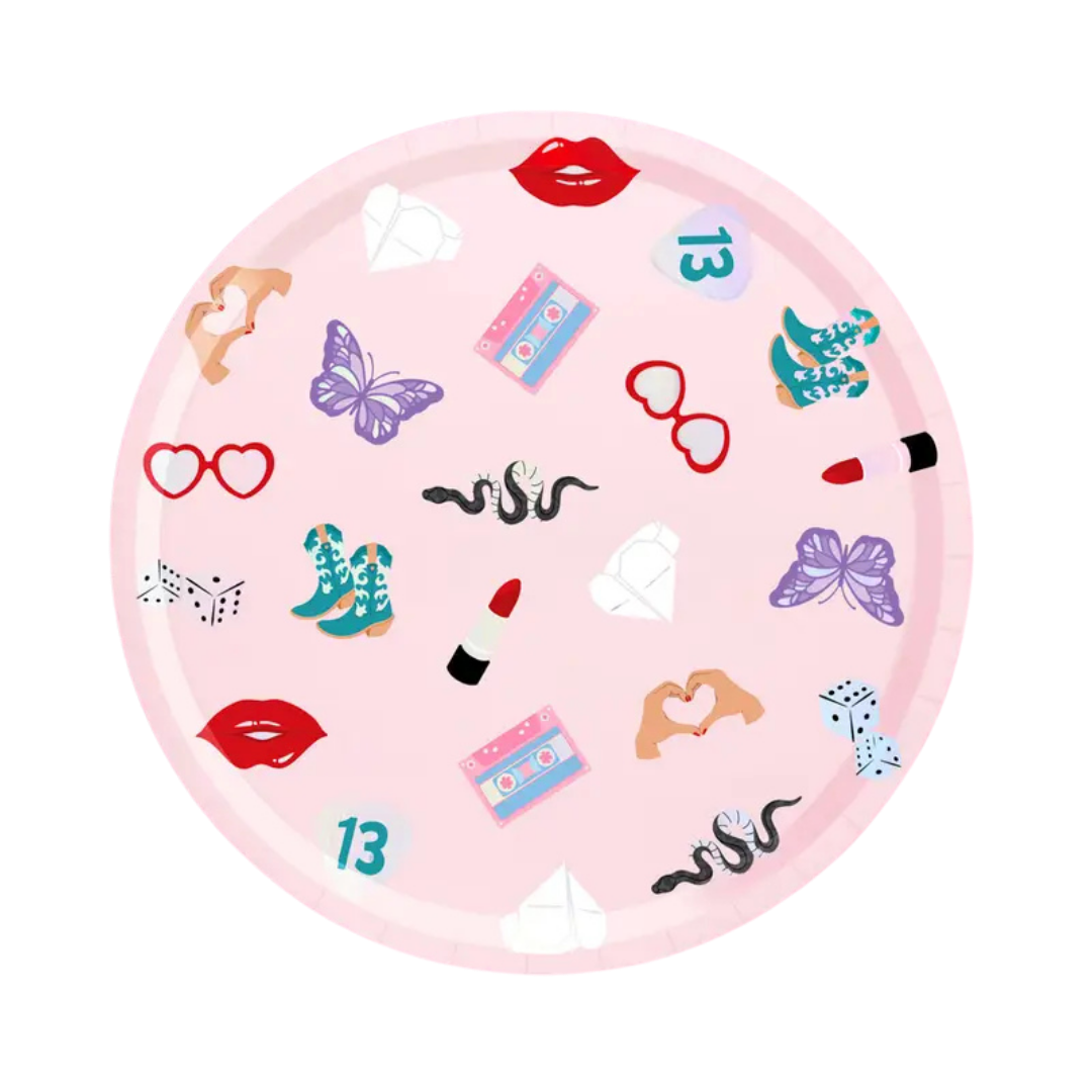 Pink Taylor Swift Era Large Paper Dinner Plates