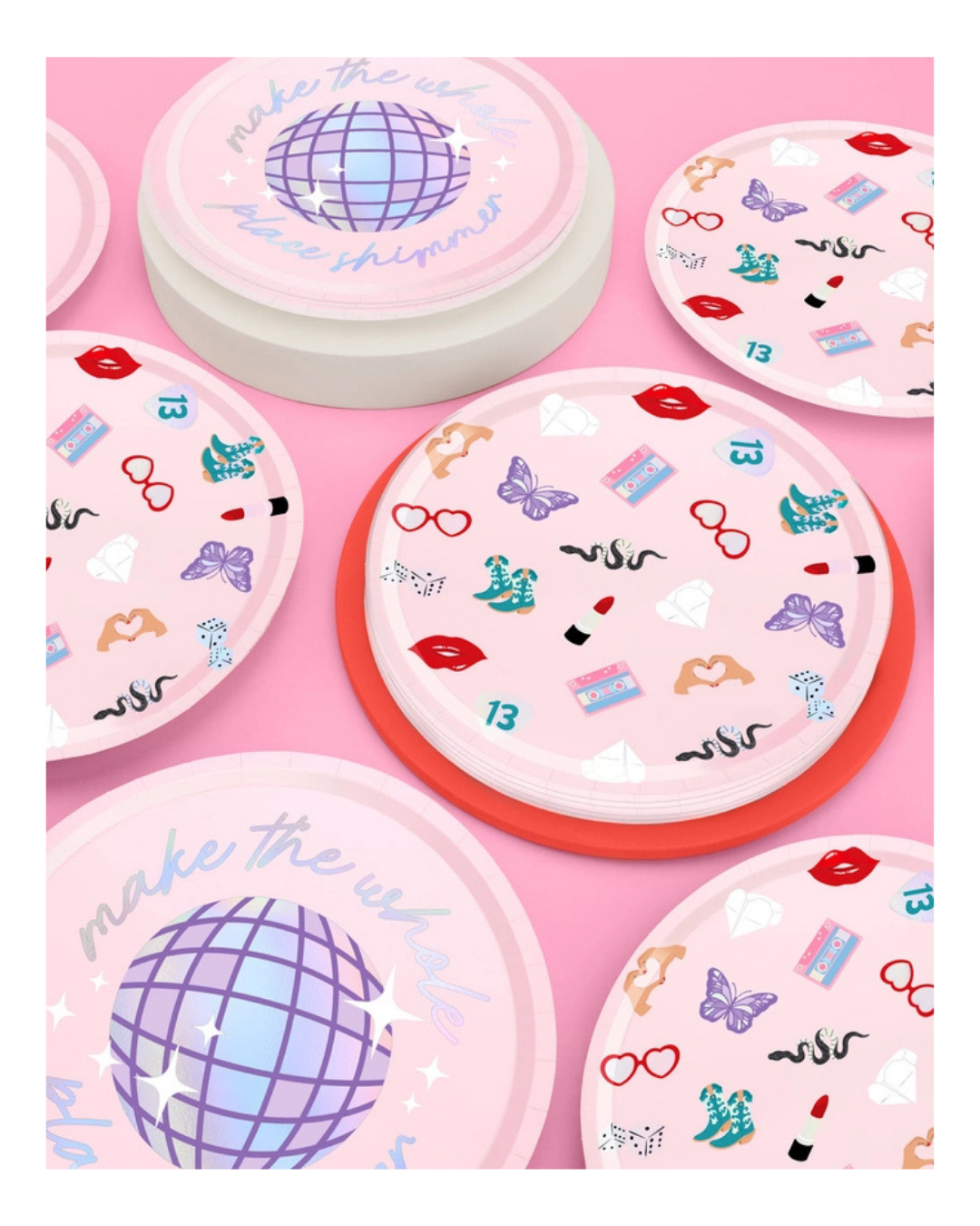 Pink Taylor Swift Era Large Paper Dinner Plates