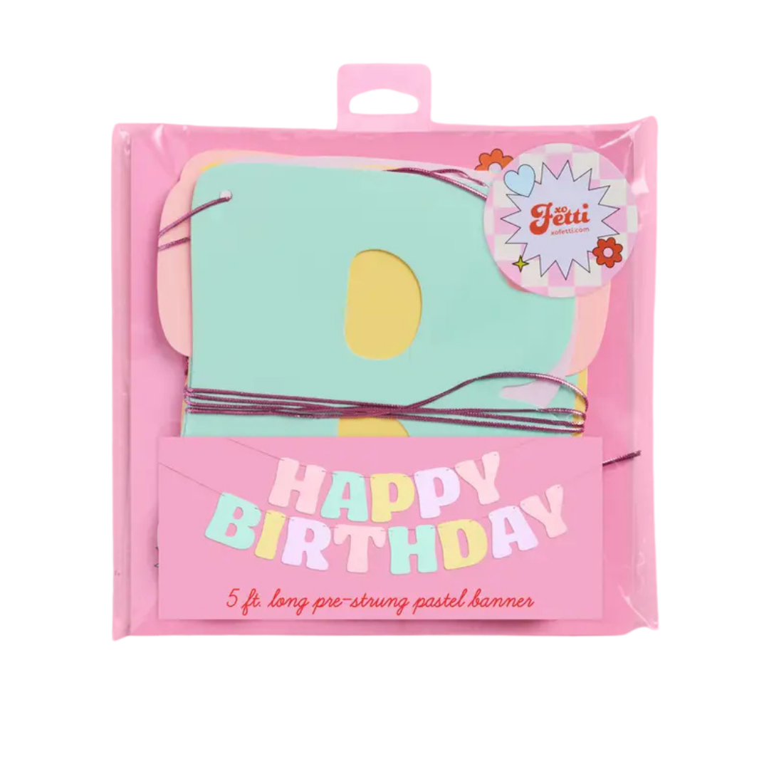 Pastel "Happy Birthday" Banner
