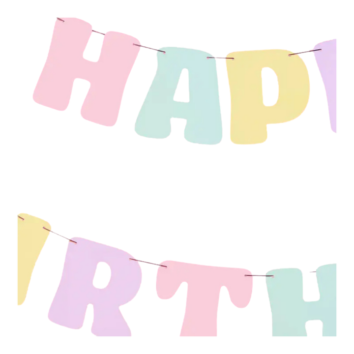 Pastel "Happy Birthday" Banner