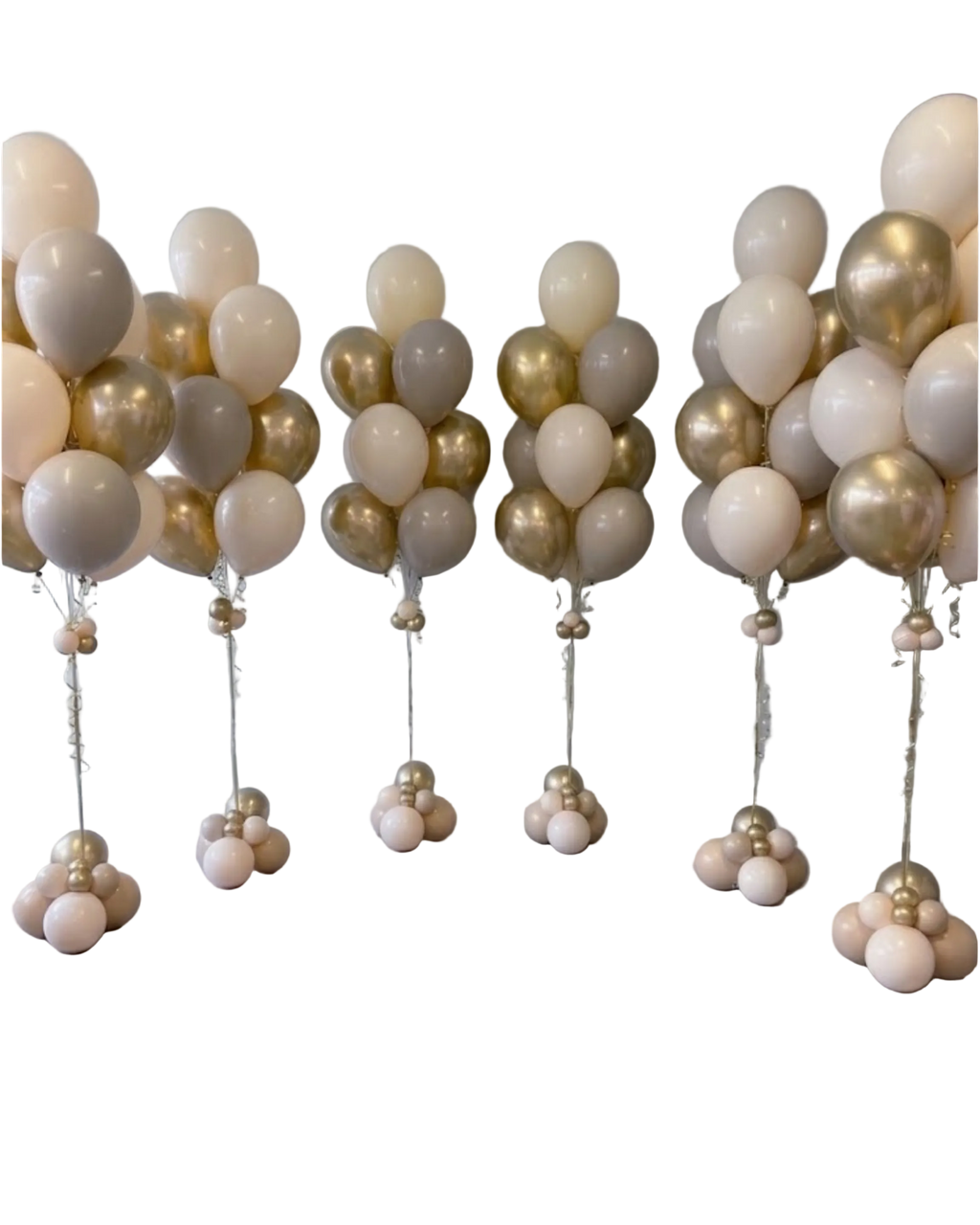 Champagne Nude Balloon Bundles (Set of 6)