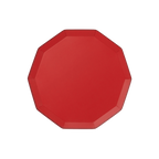 Cherry red large octagon plate with glossy finish for celebrations from Parte Haus party supply store in Bethesda MD
