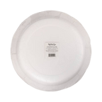 White round paper plates with simple design for birthday from Parte Haus party supply store in Bethesda Maryland