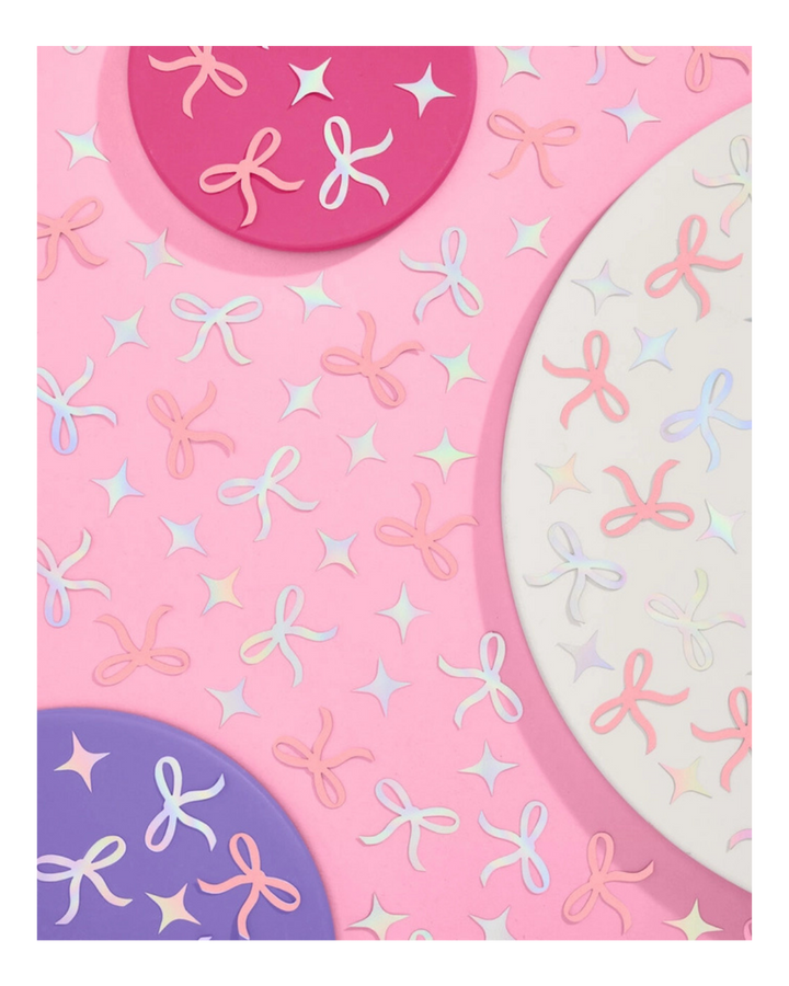 Pink and Iridescent Tie The Knot Foil Confetti